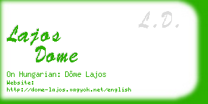 lajos dome business card